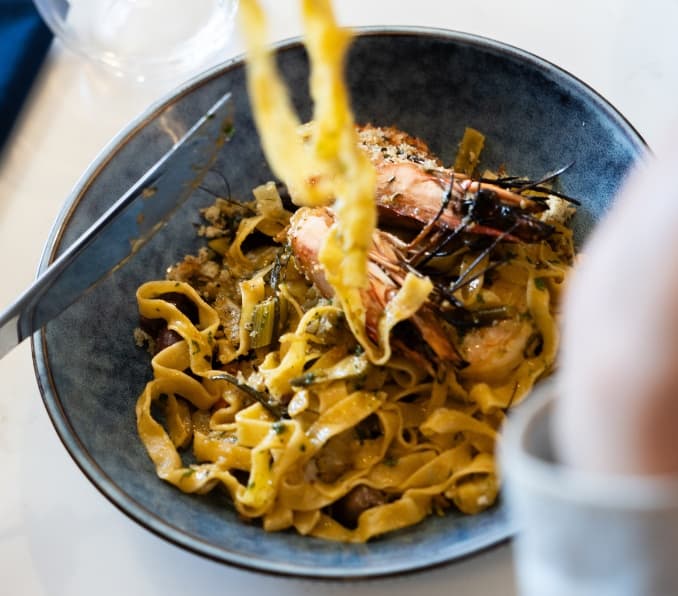 Pasta with prawn at Earl