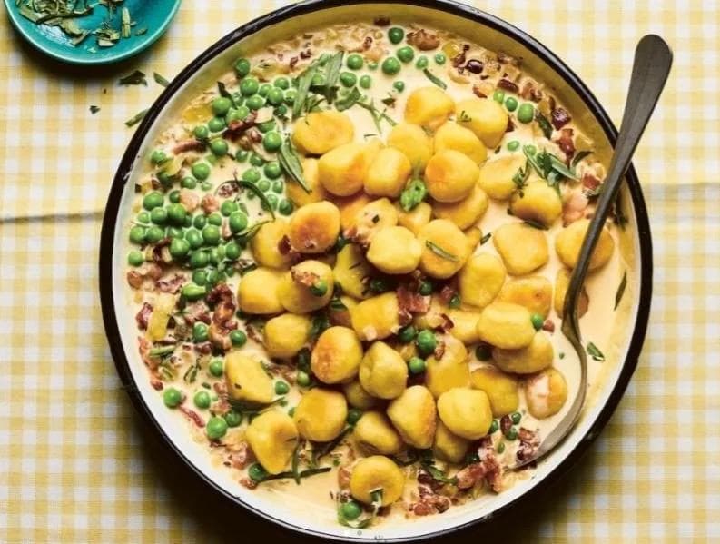 Pan-Fried Gnocchi with Peas