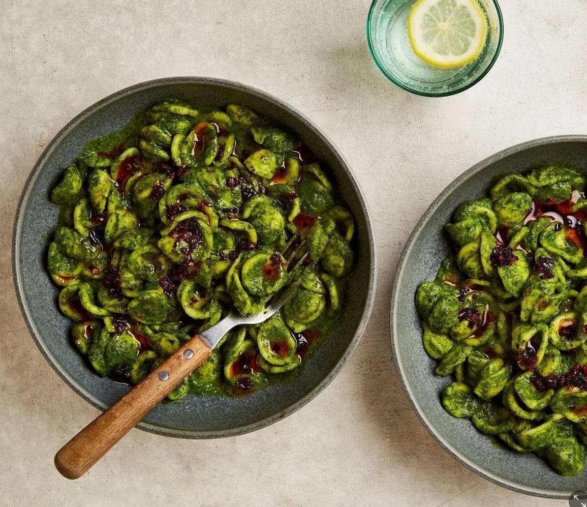 Miso Butter Greens Pasta